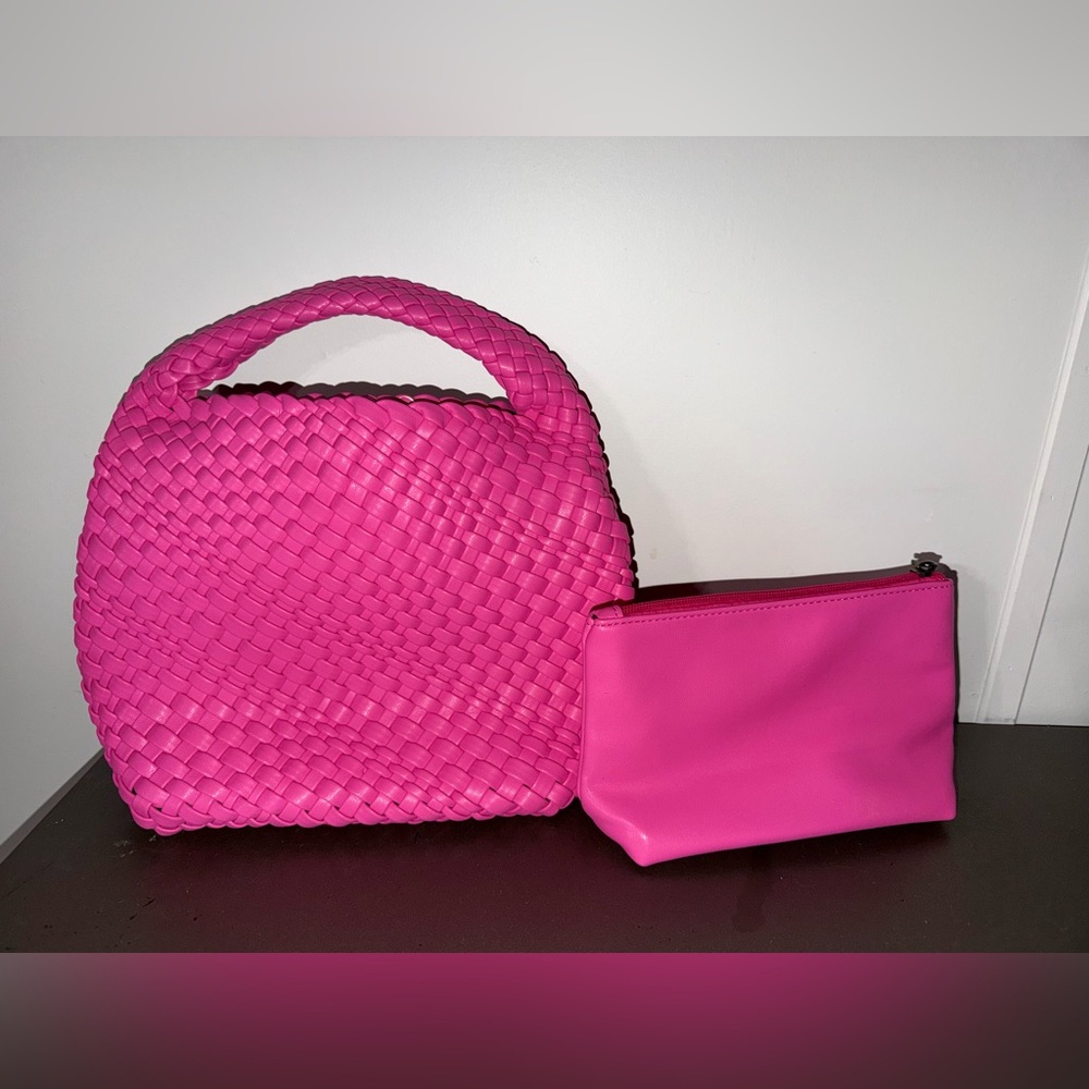 Stylish Pink Woven Handbag Set              BC Bags Holly purse